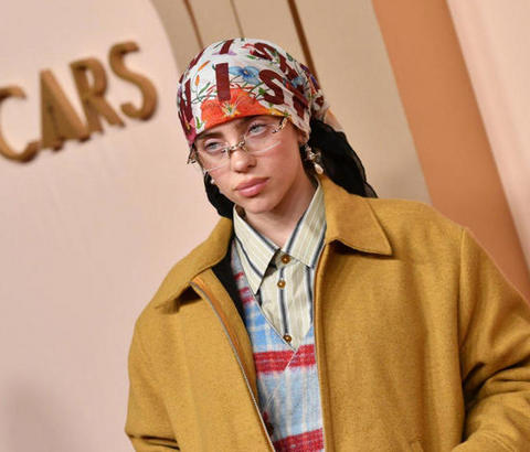 Billie Eilish grandpa core rimless optical glasses