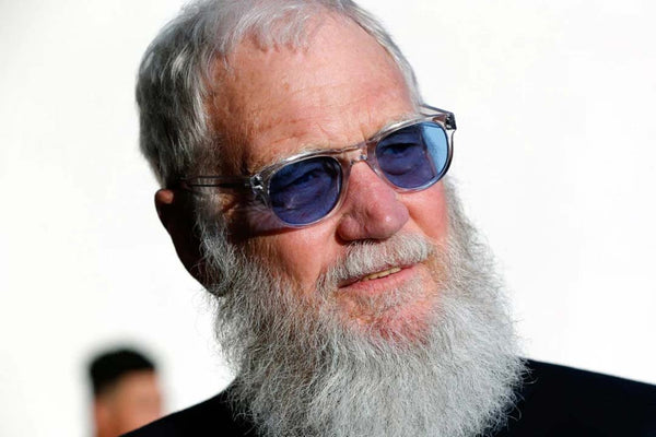 David-Letterman-wearing-crystal-glasses-frame-with-blue-tinted-lenses