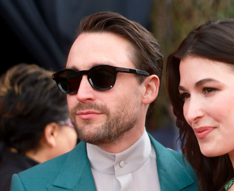 Kieran Culkin wearing Zegna sunglasses at the Critics Choice Awards 2024