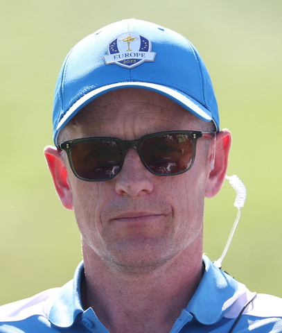 Luke Donald at the Ryder Cup 2023 wearing black sunglasses