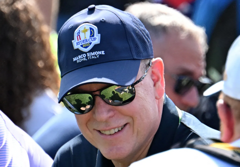 Prince Albert II of Monaco at the 44th Ryder Cup wearing Oakley sunglasses
