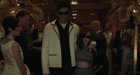 Jacob Elordi & Cailee Spaney in Priscilla wearing sunglasses