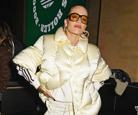 Rita Ora wearing Tom Ford Bailey sunglasses with tinted lenses