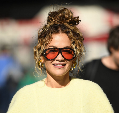 Rita Ora wears Tom Ford havana Bronson sunglasses