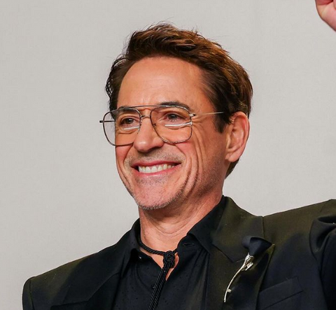 Robert Downey Jr. in custom Oliver Peoples glasses at the Oscars 2024