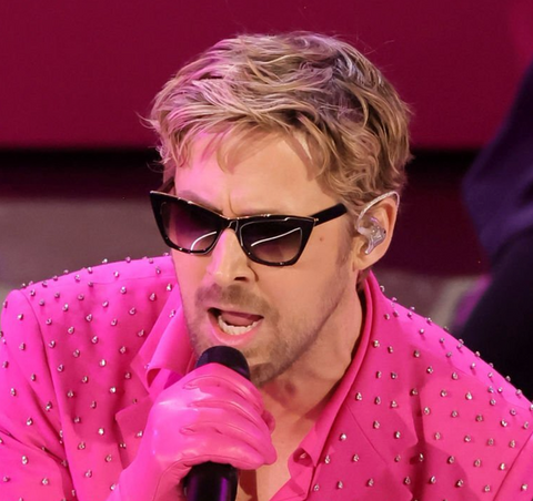 Ryan Gosling wearing black DITA sunglasses while performing 'I'm just Ken' at the 96th Oscar Awards