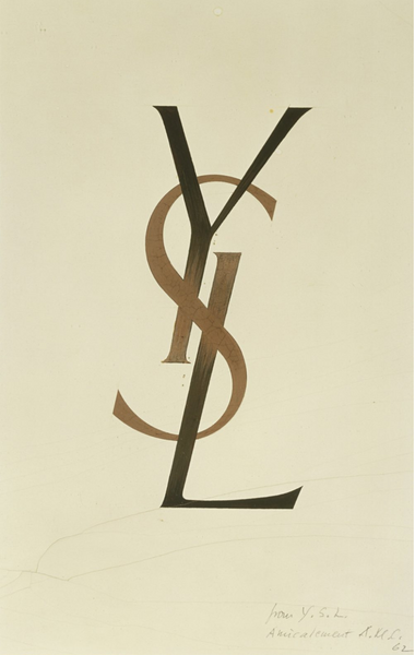 Original Sketch of the YSL Monogram