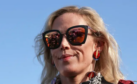Tiffany Cromwell wearing sunglasses at the US Grand Prix October 2023