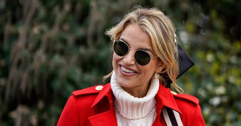 Vogue Williams at the Cheltenham Races wearing Ray-Ban sunglasses