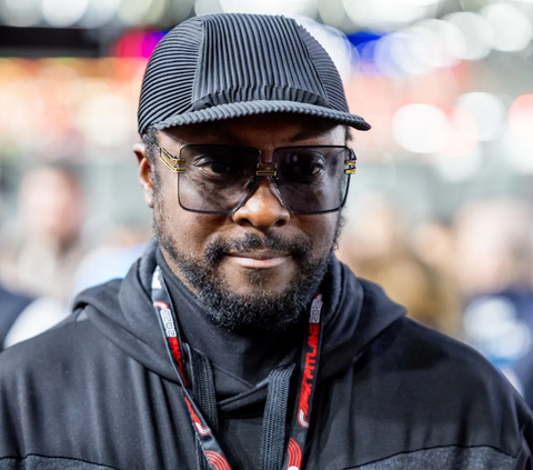 Will.i.am wearing sunglasses at the Las Vegas Grand Prix 2023