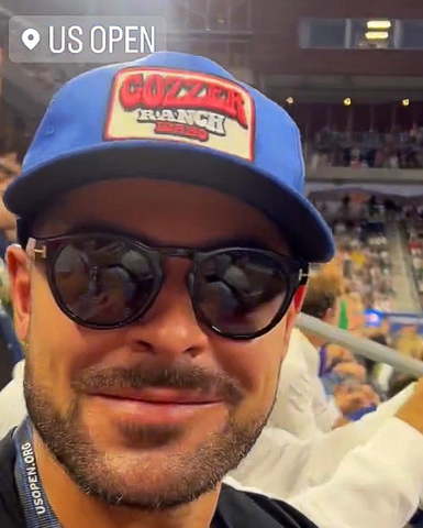 Zac Efron sunglasses at US Open 2023