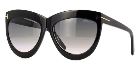 Tom Ford Wyatt TF871 01B Sunglasses Women's Shiny Black