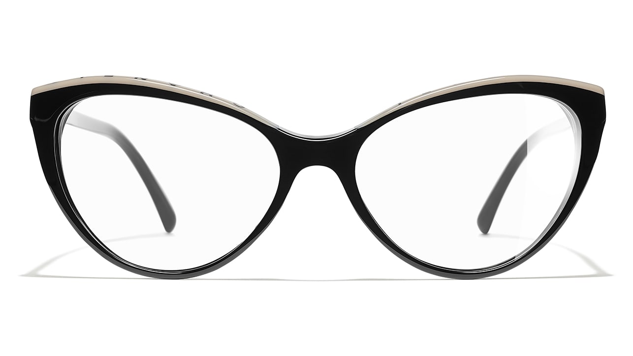Chanel 3393 C534 Black & Beige Glasses | Buy Online | PRETAVOIR - Pretavoir