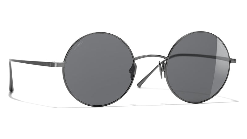 Chanel 4257T C372/S4 Dark Silver Round Sunglasses | PRETAVOIR - Pretavoir