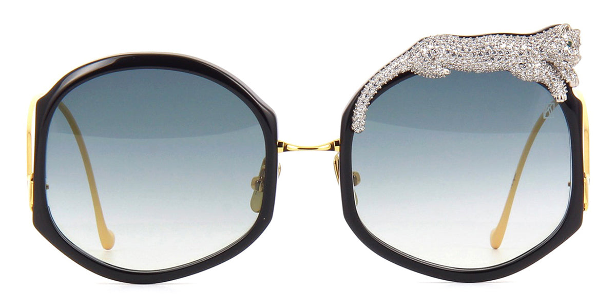 Anna-Karin Karlsson White Moon Black Limited 1st Edition Sunglasses and Gold 56mm