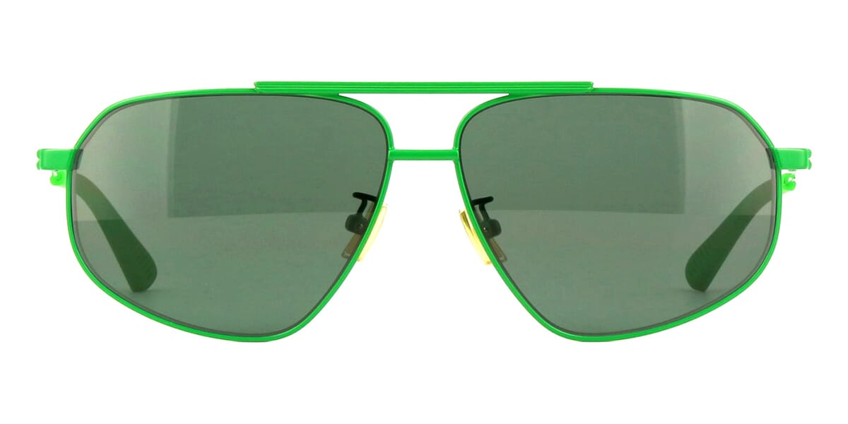 Bottega Veneta Turn Square Sunglasses - Green - Unisex 