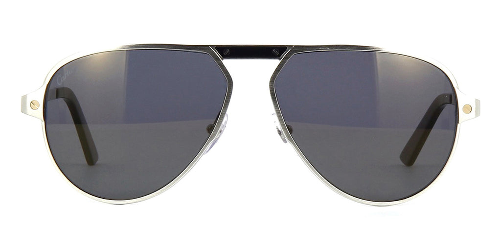 Cartier CT0101S 002 Silver Polarised 