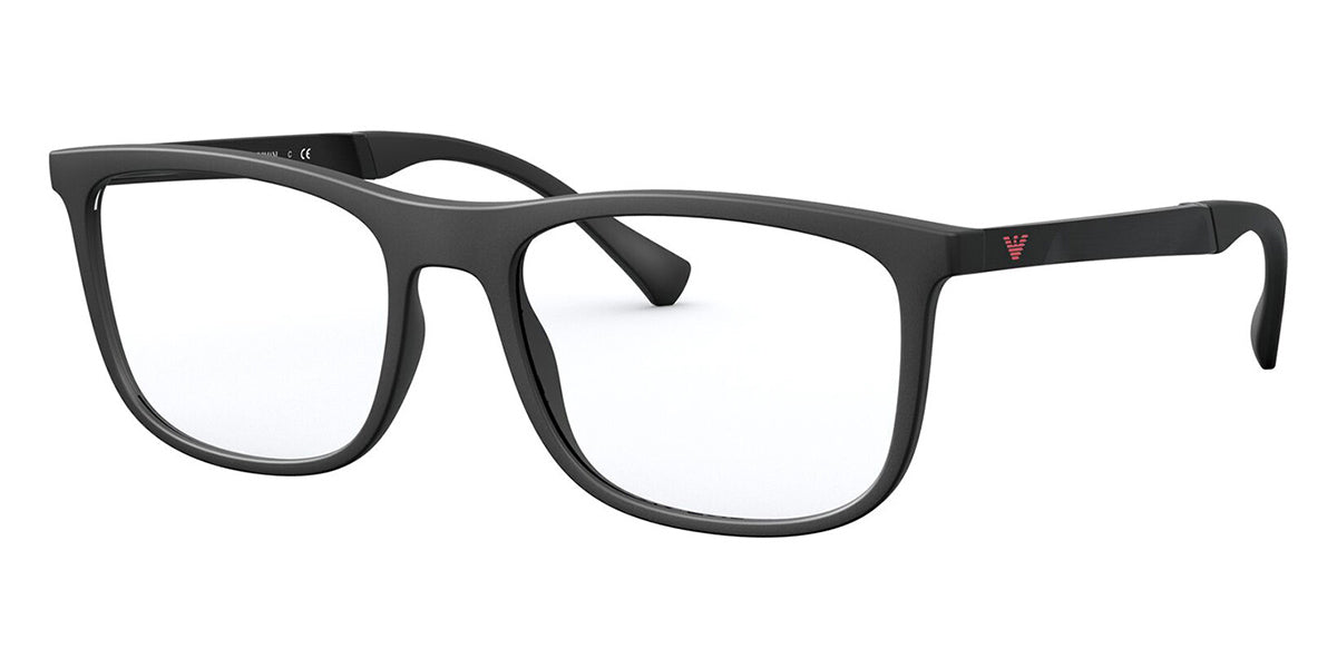 Emporio Armani EA3170 5063 Rectangle Black Rubber Glasses‌ | PRETAVOIR -  Pretavoir