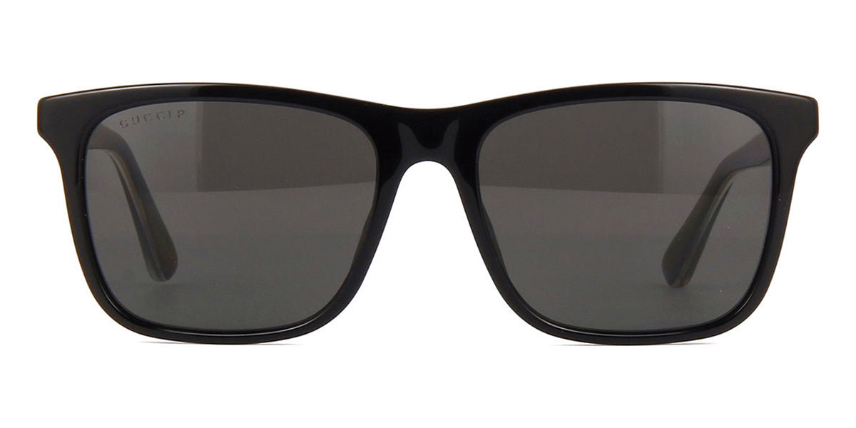 Gucci GG0010S Polarised D-Frame Sunglasses, Charcoal/Grey at John Lewis &  Partners