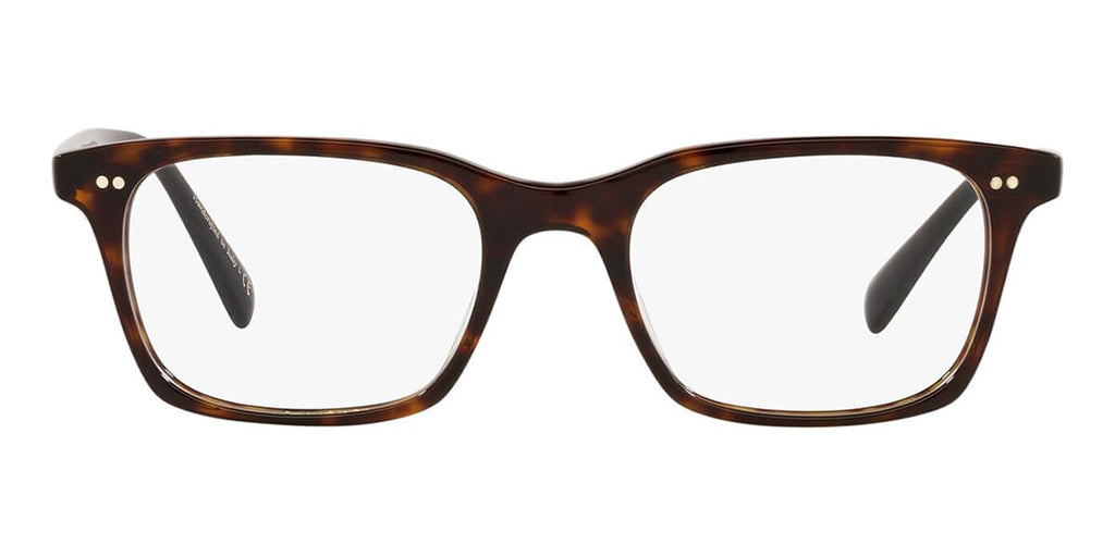 Rectangular amber coloured eyeglasses frame