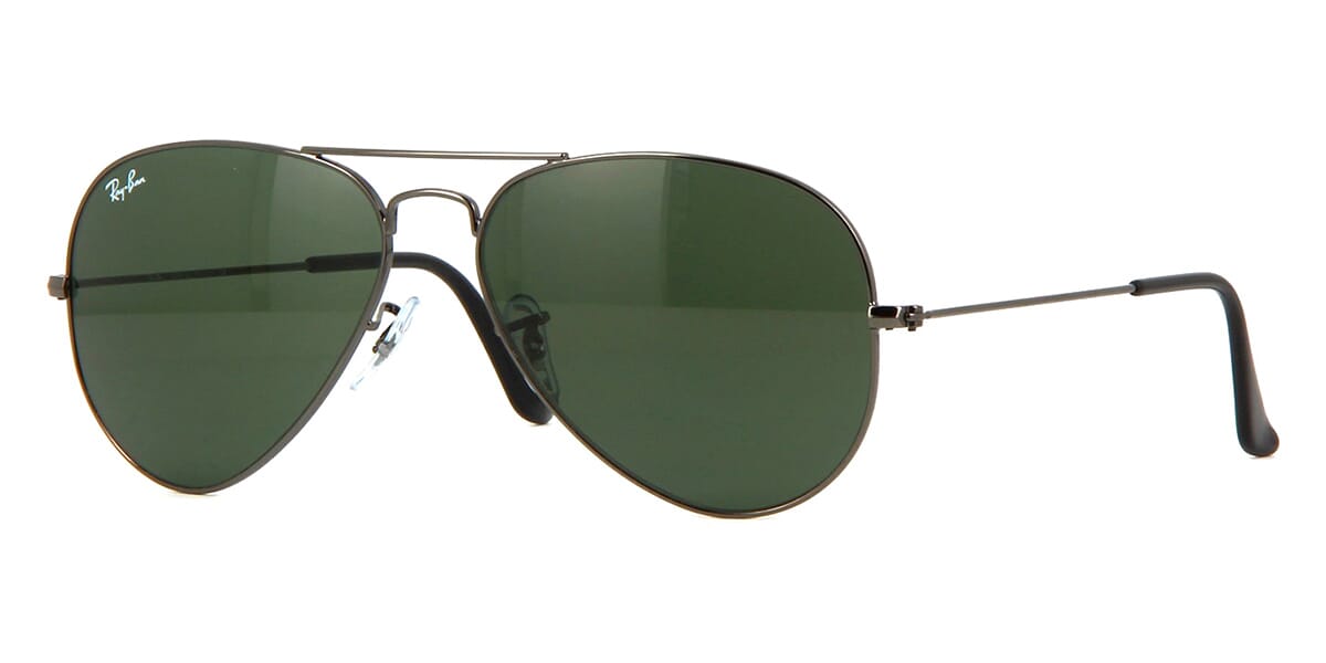 Ray-Ban Aviator RB 3025 W0879 Gunmetal/Green Sunglasses - Pretavoir
