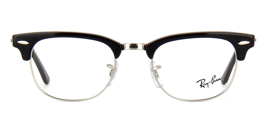 Black and silver RayBan Clubmaster eyeglasses