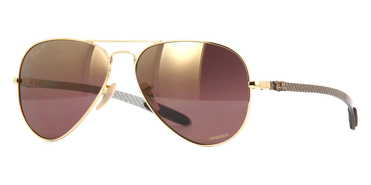 ray ban chromance gold