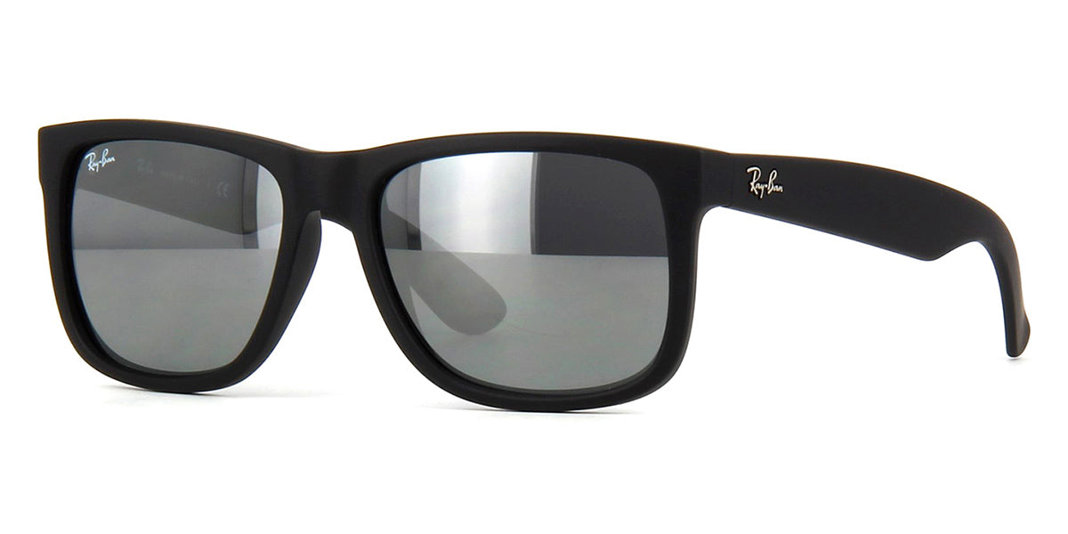 Ray-Ban Justin 4165 Black/Silver 622/6G Sunglasses US