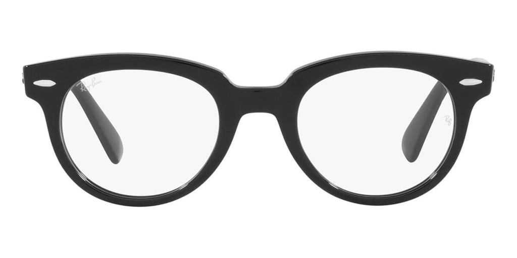 Chunky round black RayBan spectacles