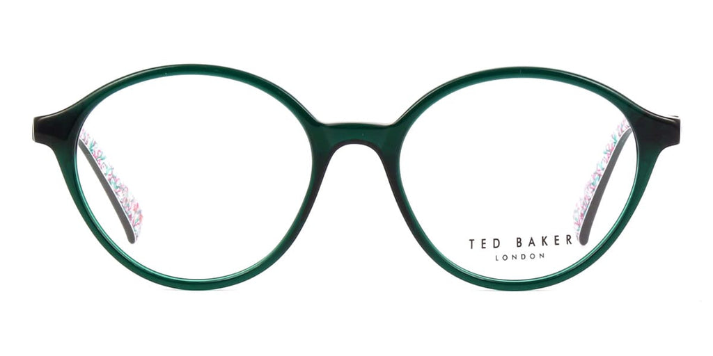 Round green reading glasses frame