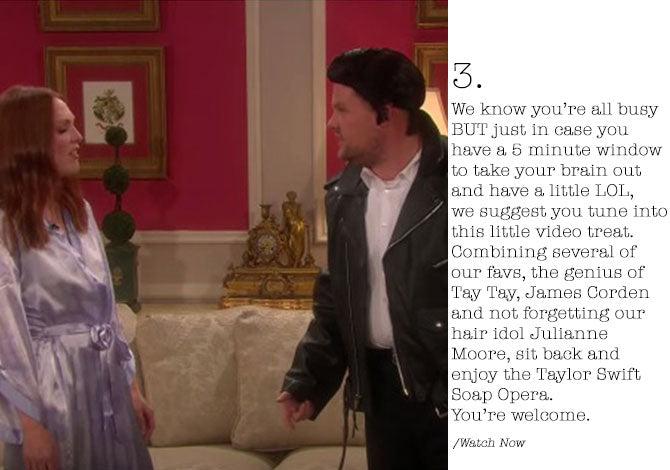 #WWL This Week Taylor Swifts Soap Opera with James Corden and Julianne Moore