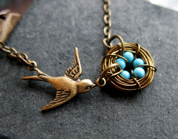 Bird's Nest Necklace Pendant - moogly