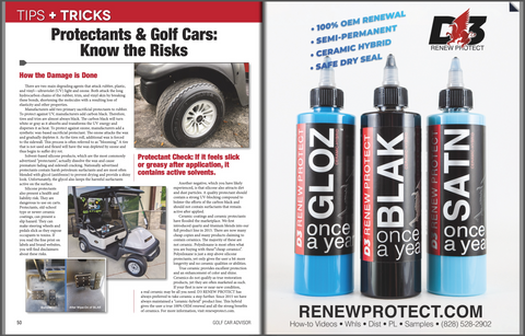 RENEW PROTECT, article, golf cart protectants