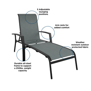 Adjustable Aluminum Chaise Lounge Chair Cosco