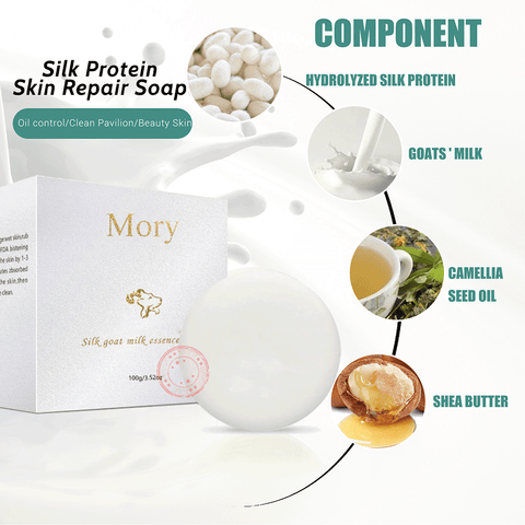 Mory Organic Silk Protein Handmade Soap For Face Body Facial