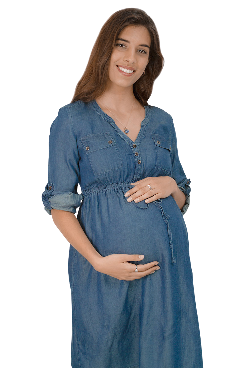 Vestido de Mezclilla Para Embarazadas – MamaMia