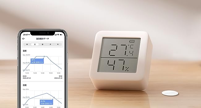 NFCタグ | SwitchBot温湿度計の図表にアクセス