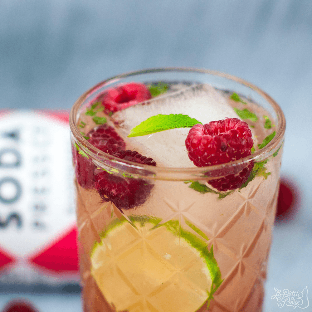 cocktail prosecco limoncello framboise