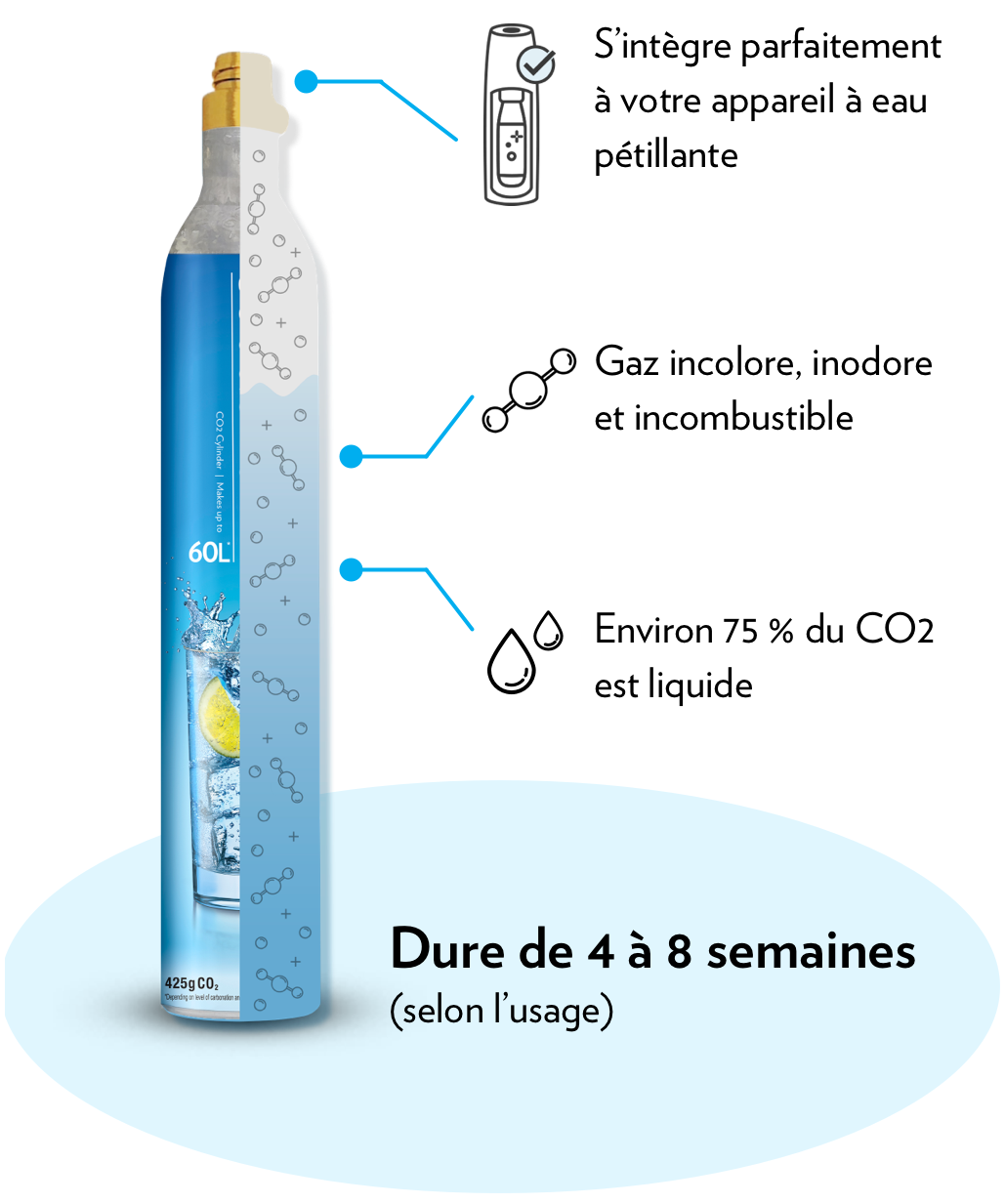 what's inside your SodaStream CO2 cylinder