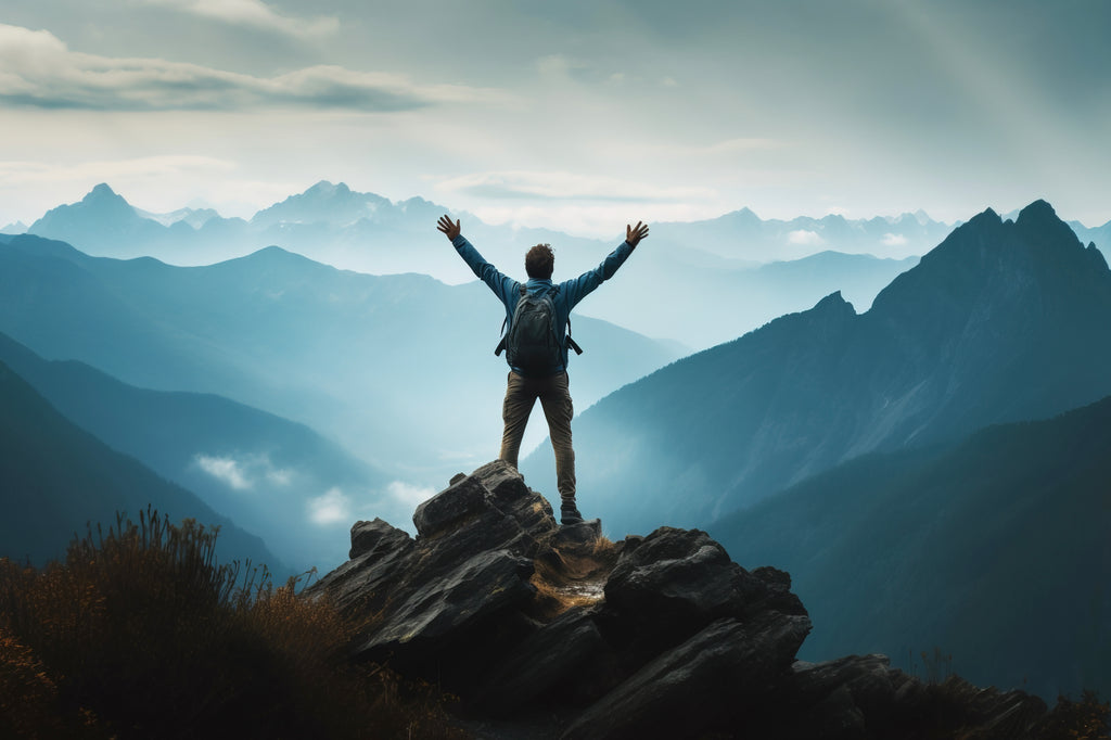 man on mountain