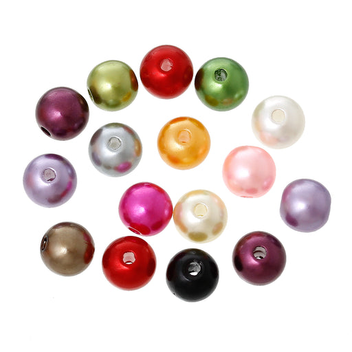 200 White Acrylic Imitation Pearl Bead 12mm Craft Pearls 1.7mm Hole