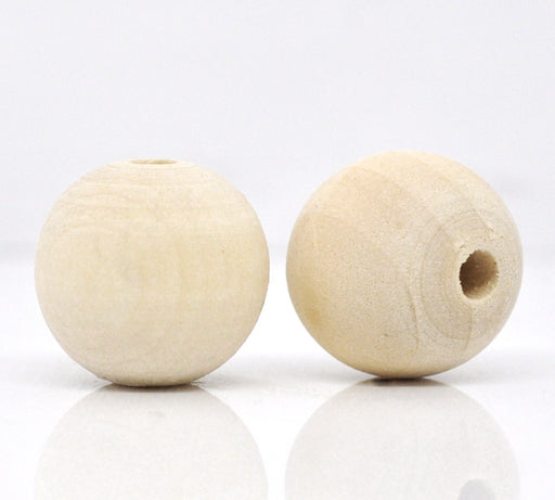 Craftdady 100Pcs Large Hole Round Wood Beads 16mm Red Natural Wooden Ball  Spacer Beads for Jewelry Making Hole: 4mm