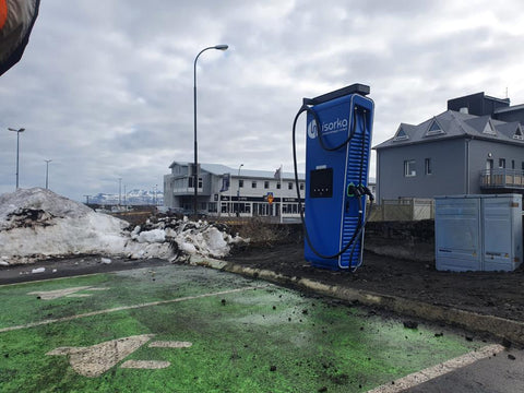 Nýja hraðhleðslustöðin við Grundarbraut 2