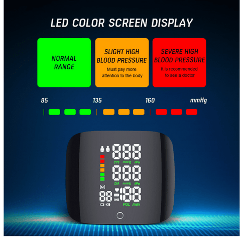 Rechargeable Blood Pressure Monitor with Large LED Display