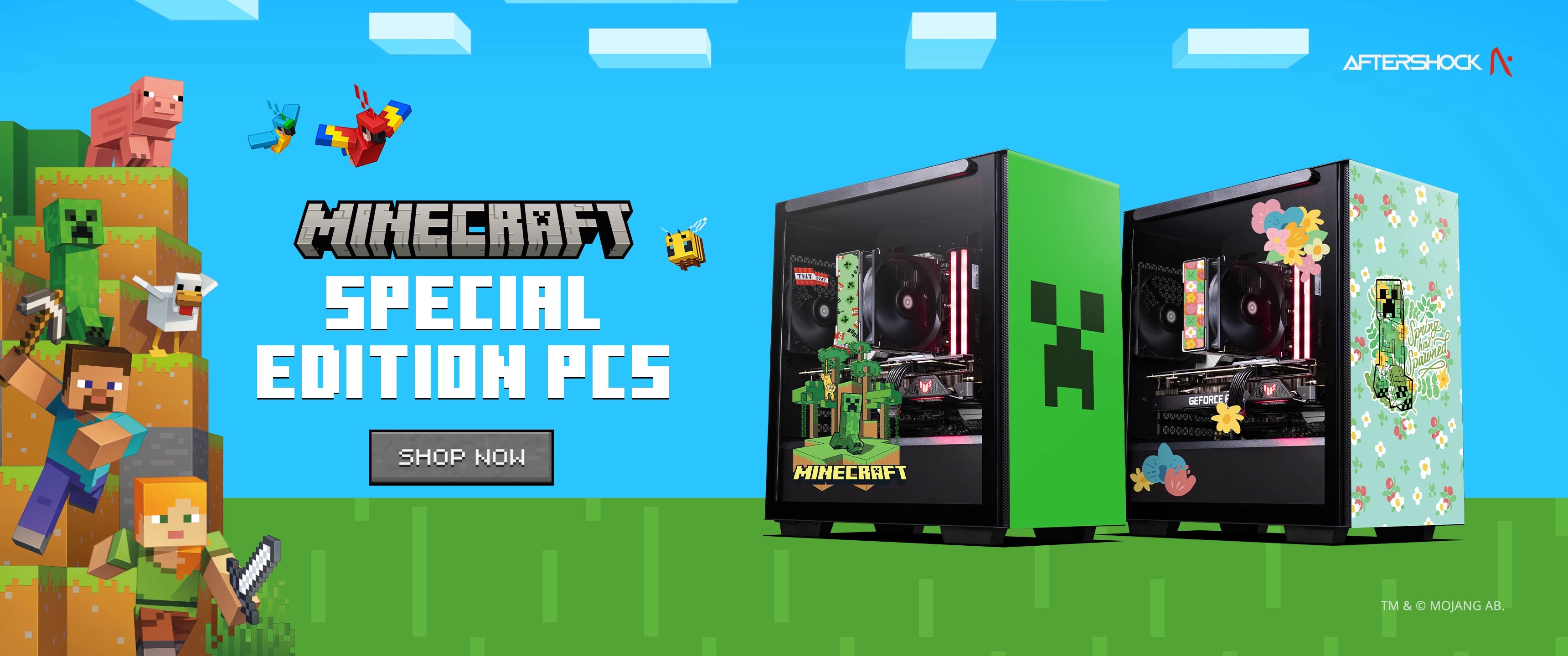 Discover Minecraft x Gaming PCs at Aftershock PC. Find Gaming PCs, Laptops and more at aftershockpc.com.au today!