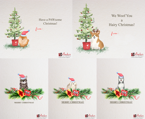 FREE Pet Portrait Christmas Greeting Cards Giveaway