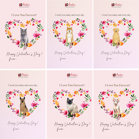 2022 AAG Pet Portrait Valentine's Day Cards - Wreath - Compilation