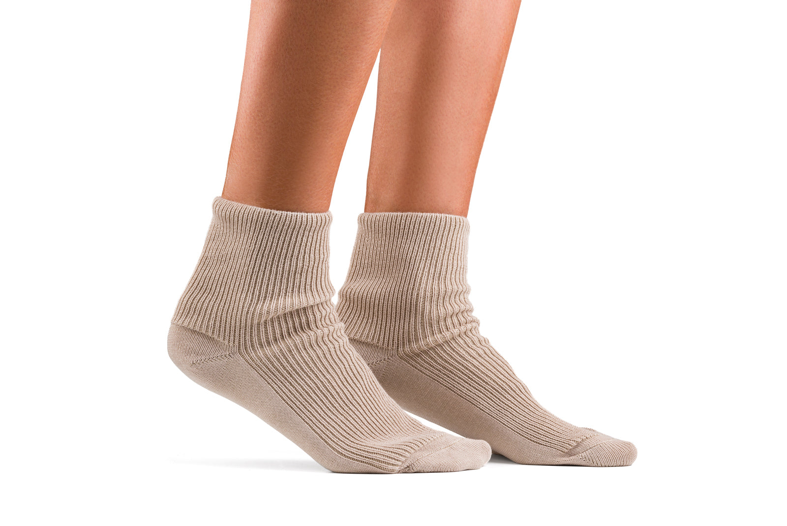Levně Béžové barefoot ponožky