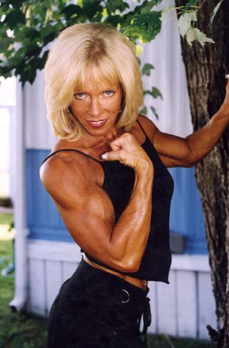 VICKI LESTANKO Female Bodybuilder 80's 90's FOUND PHOTO Muscle Woman EN 18  9 A