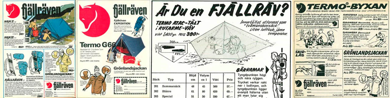 Original Fjallraven Adverts History